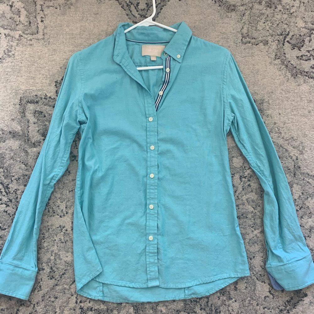 Banana Republic Teal Oxford Shirt